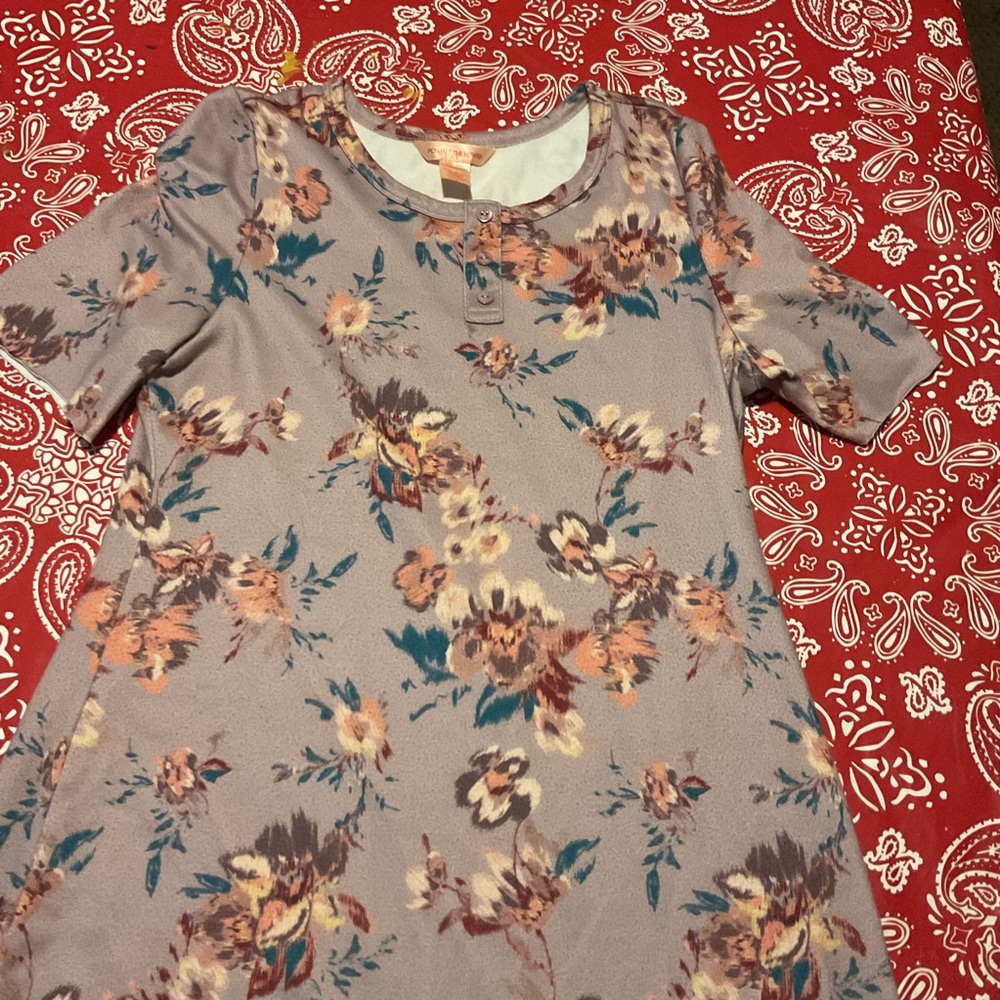 Power 2 The Flower purple floral dress. Size S